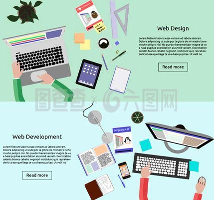 網(wǎng)頁設(shè)計開發(fā)banner矢量素材下載