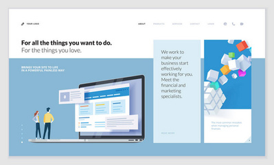 創意網站模板設計。網站和移動網站開發網頁設計的矢量插圖概念。易于編輯和自定義
